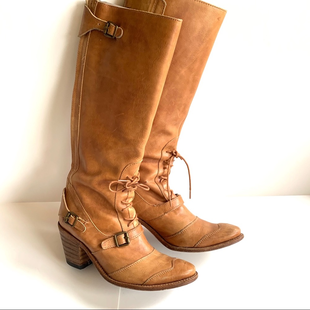 Frye Lace-up Heeled Boots
